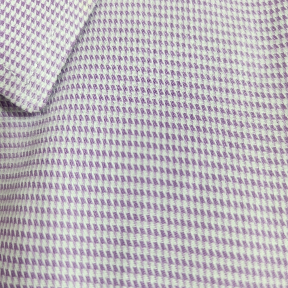 Duchamp Lavender Men's XL 17 1/2 44 Long Sleeve Button Down Shirt Flip Cuff - Picture 10 of 12
